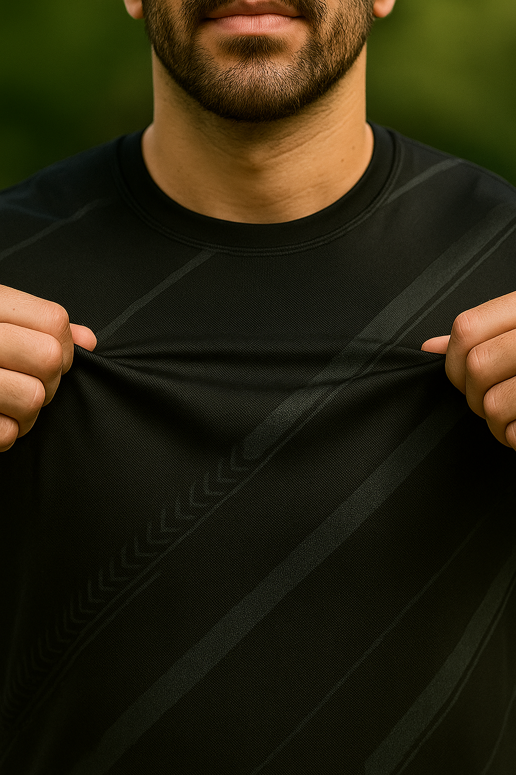 Men’s Urban Tech Graphic Tee – Jet Black