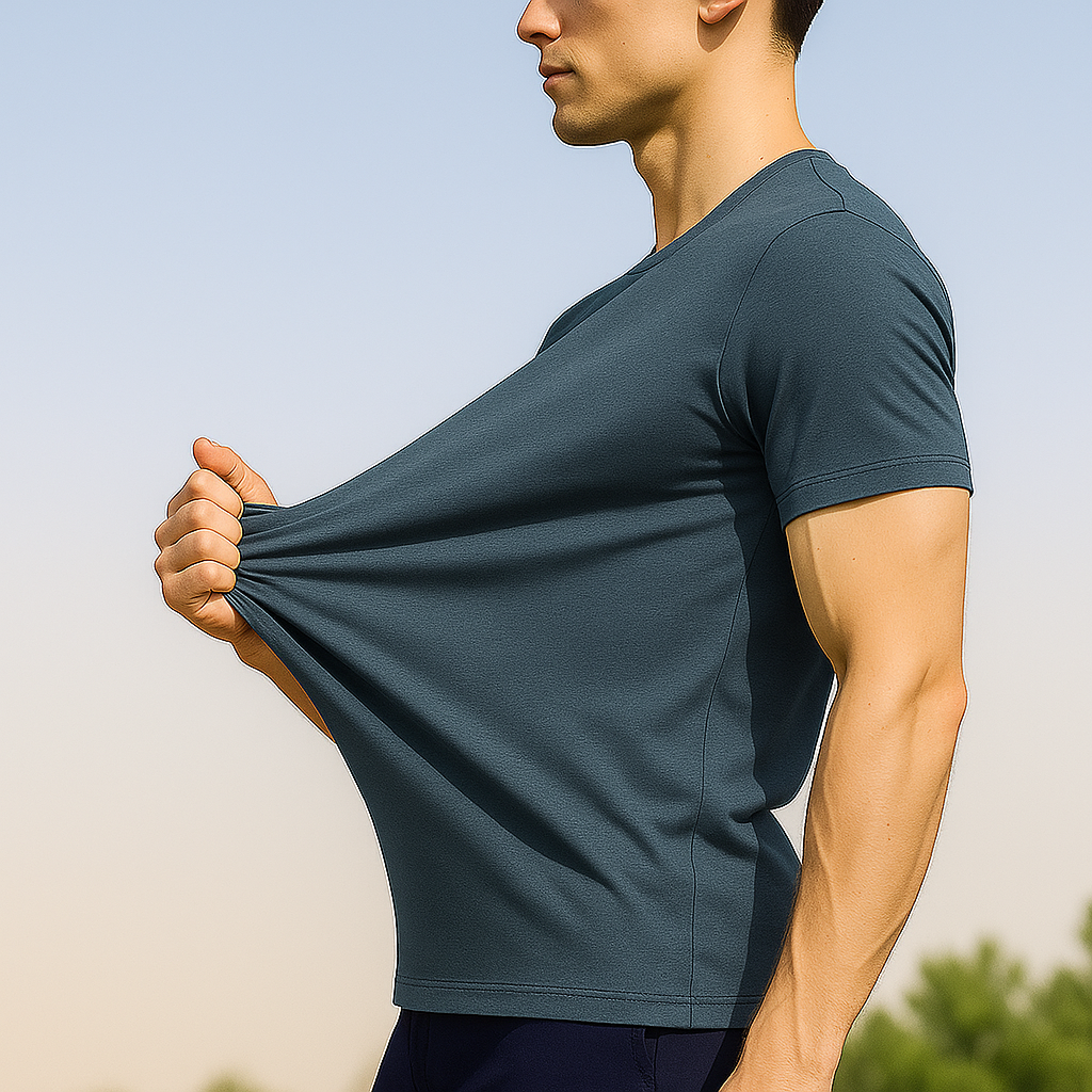 Men’s Essential Crew Neck T-Shirt – Steel Blue