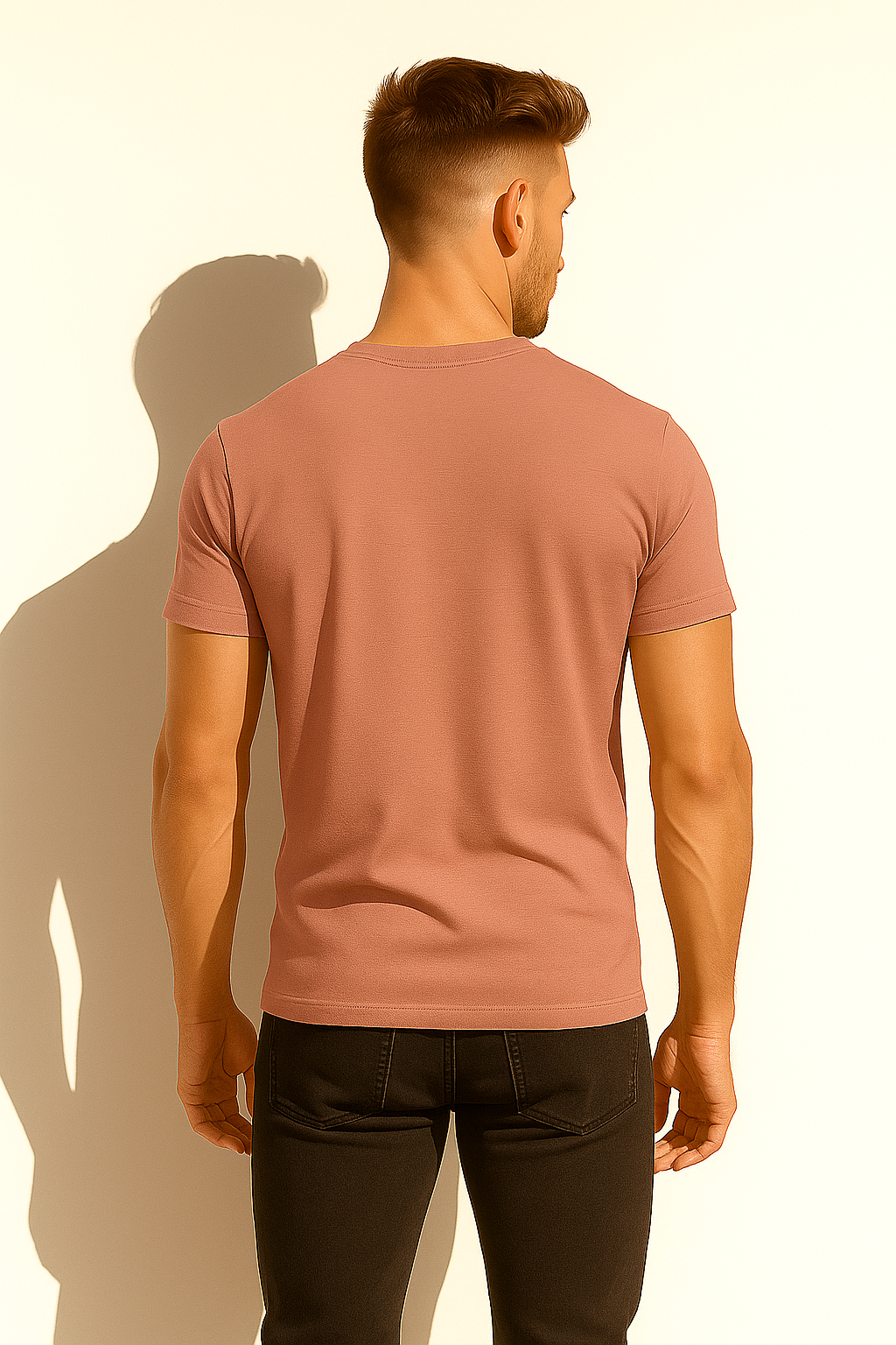 Men’s Premium Crew Neck T-Shirt – Dusty Rose