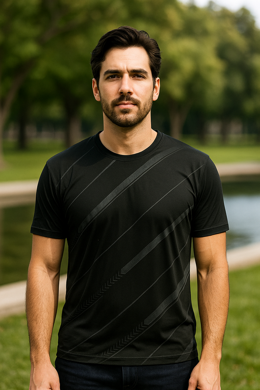 Men’s Urban Tech Graphic Tee – Jet Black